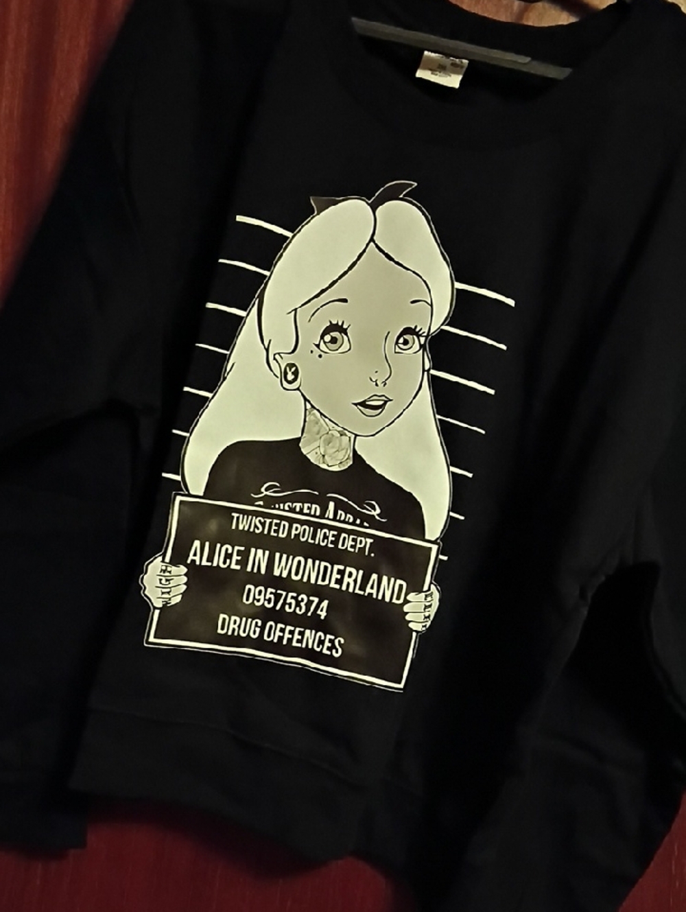 Black Alice Graphic Crewneck Sweater NWOT